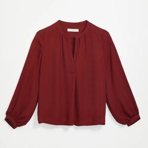LOFT split neck blouse